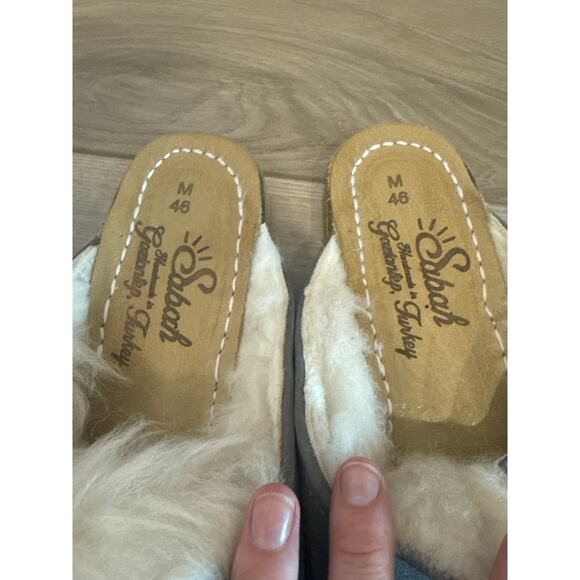 Sabah Baba Shearling Slides Men\'s Sz 46 US 12.5 Leather Shearling Slippers main image 7